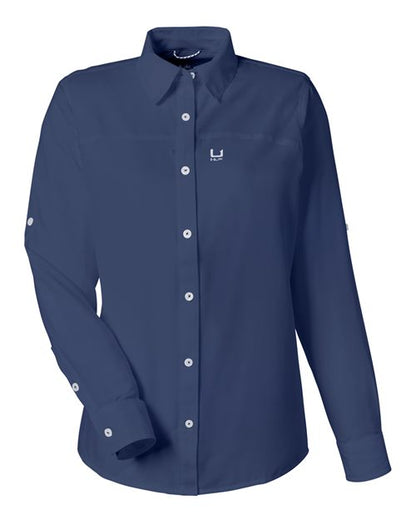 HUK. Women's Tide Point Long Sleeve Shirt. H615006