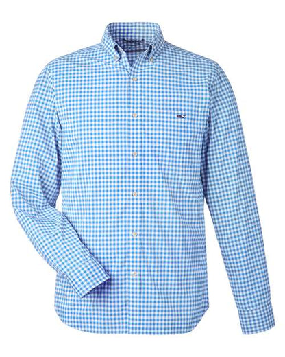 vineyard vines. Men's On-The-Go Nylon Gingham Shirt. W012060