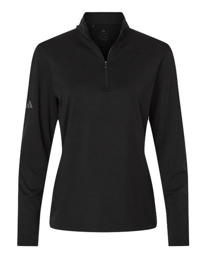 Adidas. Women's Textured Stripe Quarter-Zip Pullover. A709