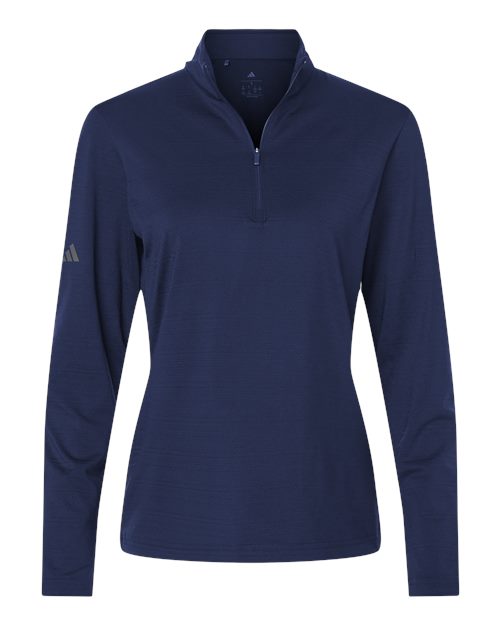 Adidas. Women's Textured Stripe Quarter-Zip Pullover. A709