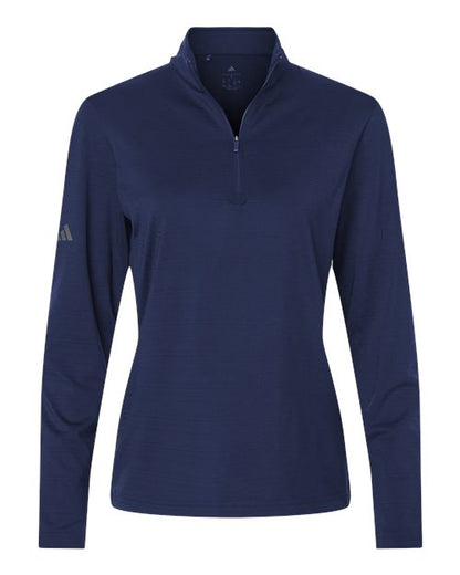 Adidas. Women's Textured Stripe Quarter-Zip Pullover. A709