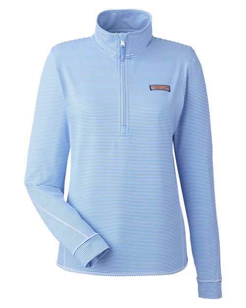 vineyard vines. Women's Microstripe Sankaty Half-Zip Pullover. K002521