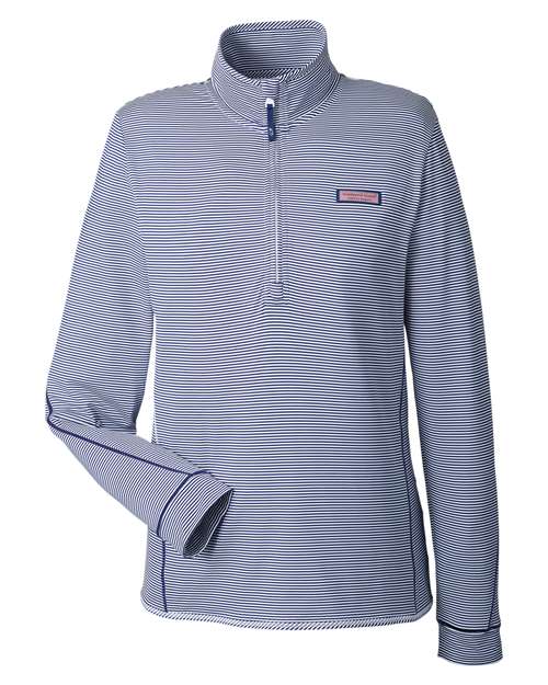 vineyard vines. Women's Microstripe Sankaty Half-Zip Pullover. K002521