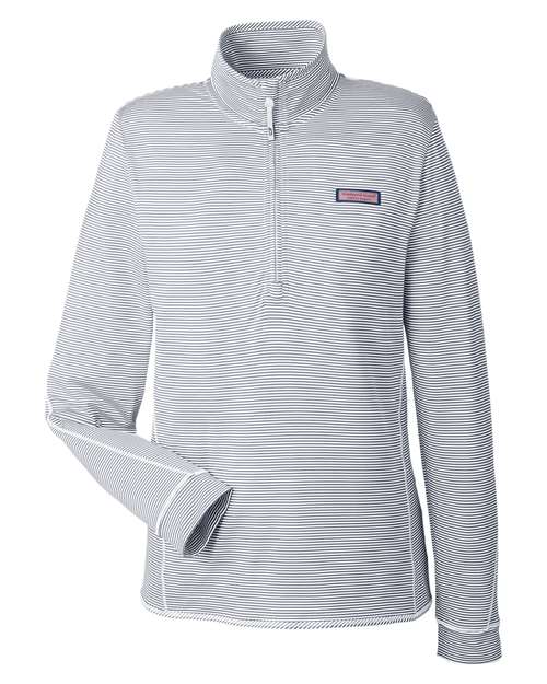 vineyard vines. Women's Microstripe Sankaty Half-Zip Pullover. K002521