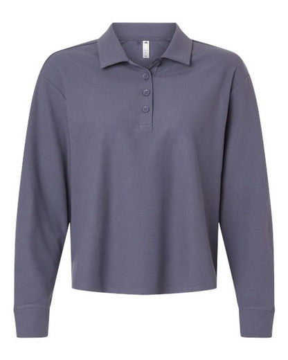Adidas. Women's Beyond Long Sleeve Loose Polo. A1008