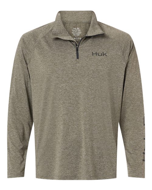 HUK. Men's Airweight Heather Quarter-Zip Pullover. H1200715