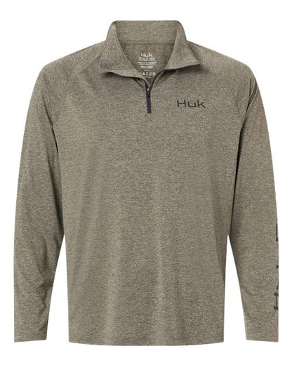 HUK. Men's Airweight Heather Quarter-Zip Pullover. H1200715