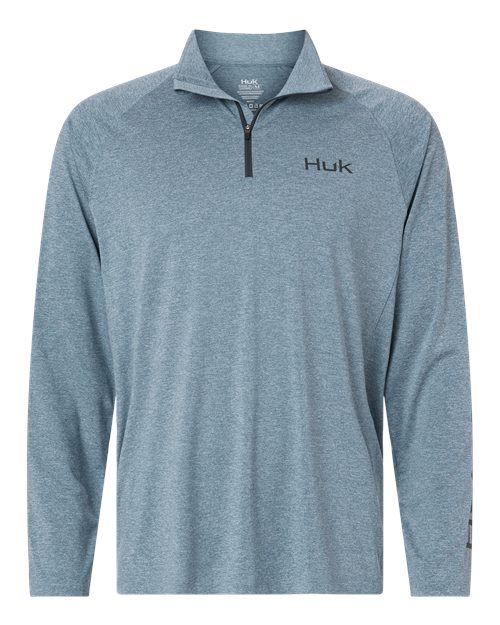 HUK. Men's Airweight Heather Quarter-Zip Pullover. H1200715
