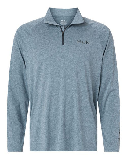 HUK. Men's Airweight Heather Quarter-Zip Pullover. H1200715