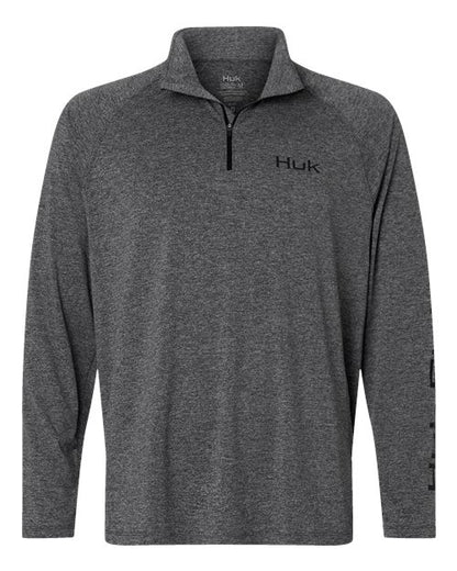 HUK. Men's Airweight Heather Quarter-Zip Pullover. H1200715