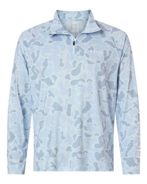 HUK. Men's Airweight KC Printed Quarter-Zip Pullover. H1200720