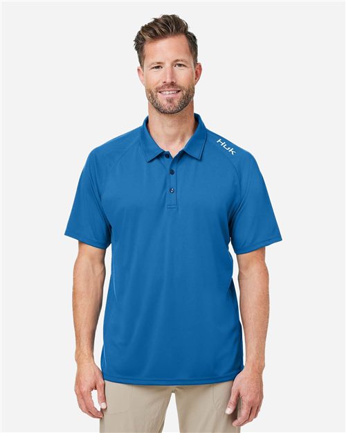 HUK. Men's LoPro Solid Performance Polo. H12L005