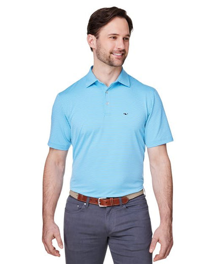 vineyard vines. Men's Bradley Stripe Sankaty Polo. G012426