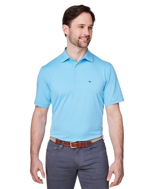 vineyard vines. Men's Bradley Stripe Sankaty Polo. G012426