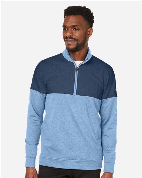 Puma Golf. Men's Cloudspun Warm Up Quarter-Zip Pullover. 595803