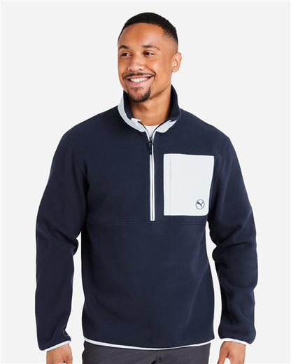 Puma Golf. Men's Fleece Quarter-Zip Pullover. 628407