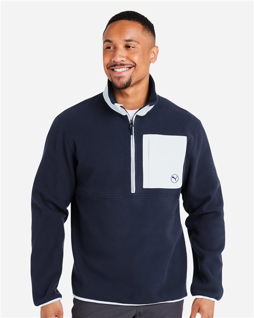 Puma Golf. Men's Fleece Quarter-Zip Pullover. 628407