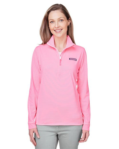 vineyard vines. Women's Microstripe Sankaty Half-Zip Pullover. K002521