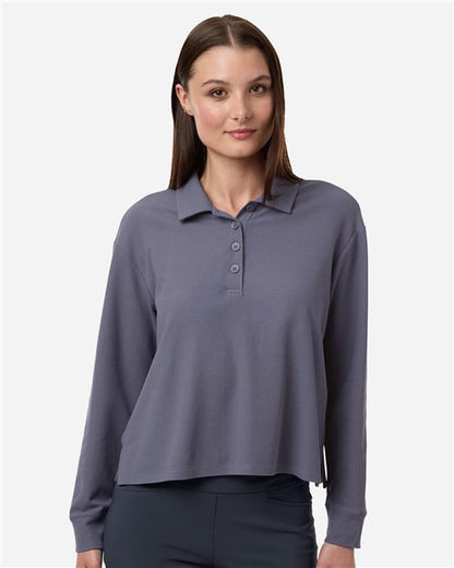Adidas. Women's Beyond Long Sleeve Loose Polo. A1008