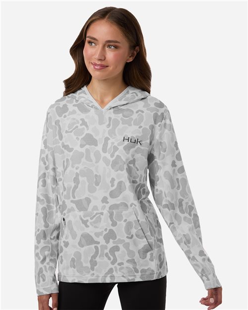 HUK. Women's Coldfront+ KC Print Hooded Sweatshirt. H6130037