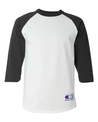 Champion. Unisex Raglan Sleeve Baseball T-Shirt. T137