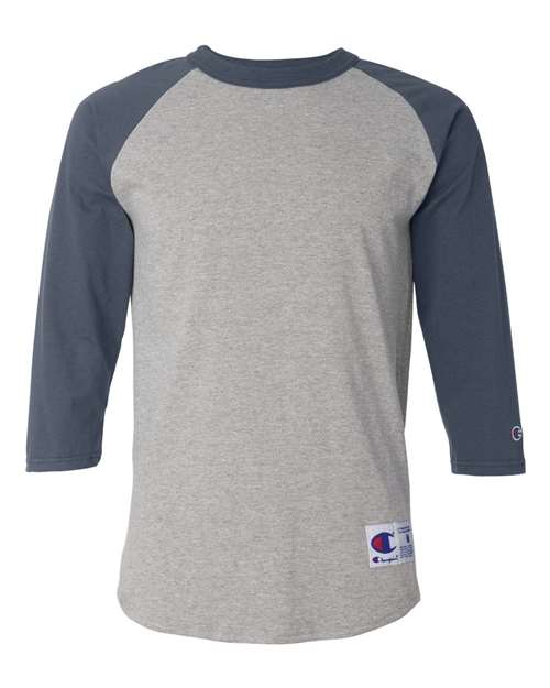 Champion. Unisex Raglan Sleeve Baseball T-Shirt. T137