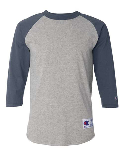 Champion. Unisex Raglan Sleeve Baseball T-Shirt. T137