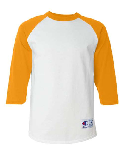 Champion. Unisex Raglan Sleeve Baseball T-Shirt. T137