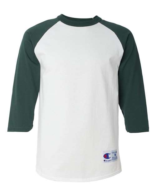Champion. Unisex Raglan Sleeve Baseball T-Shirt. T137