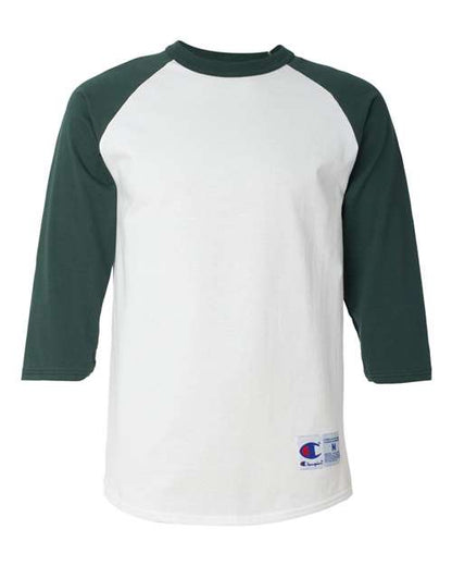 Champion. Unisex Raglan Sleeve Baseball T-Shirt. T137