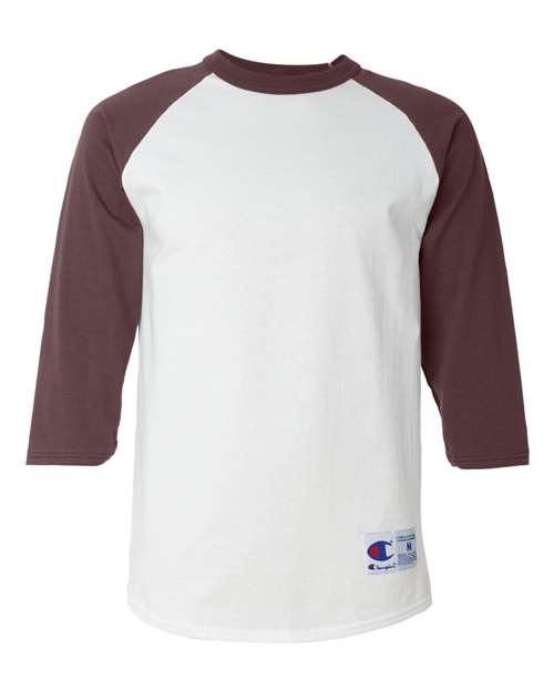 Champion. Unisex Raglan Sleeve Baseball T-Shirt. T137
