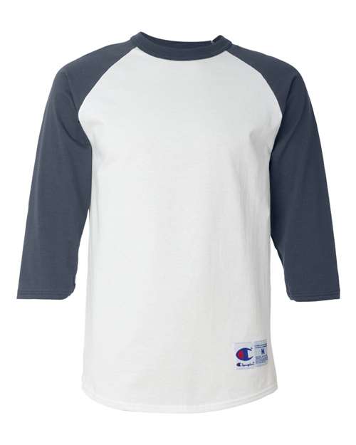 Champion. Unisex Raglan Sleeve Baseball T-Shirt. T137