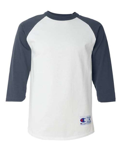 Champion. Unisex Raglan Sleeve Baseball T-Shirt. T137