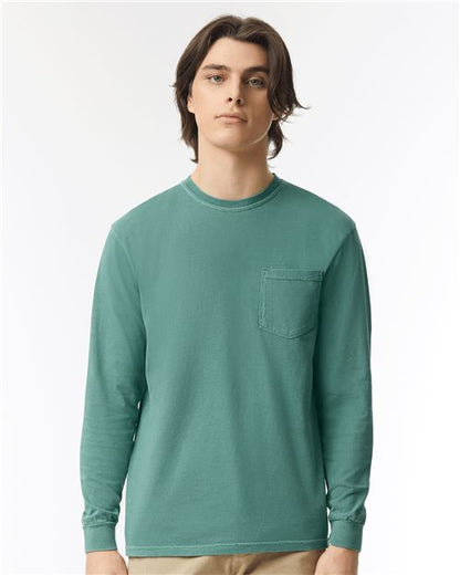 Comfort Colors. Unisex Garment-Dyed Heavyweight Long Sleeve Pocket T-Shirt. 4410
