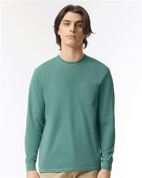 Comfort Colors. Unisex Garment-Dyed Heavyweight Long Sleeve Pocket T-Shirt. 4410