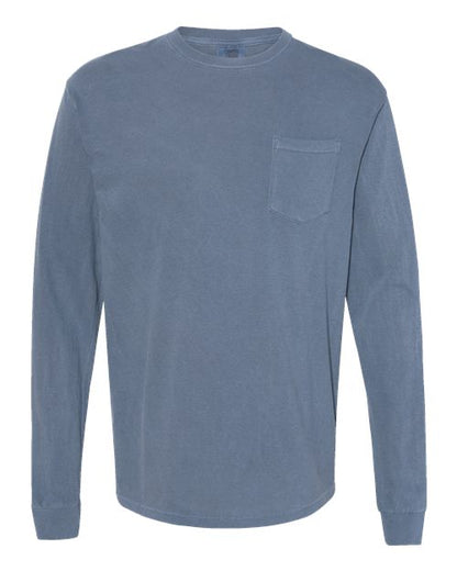 Comfort Colors. Unisex Garment-Dyed Heavyweight Long Sleeve Pocket T-Shirt. 4410