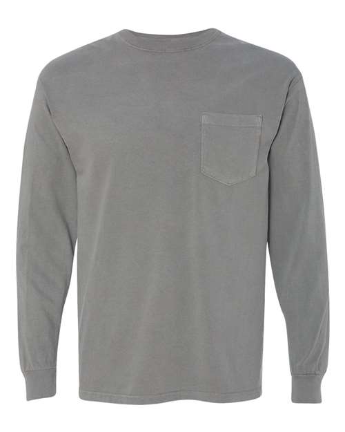 Comfort Colors. Unisex Garment-Dyed Heavyweight Long Sleeve Pocket T-Shirt. 4410