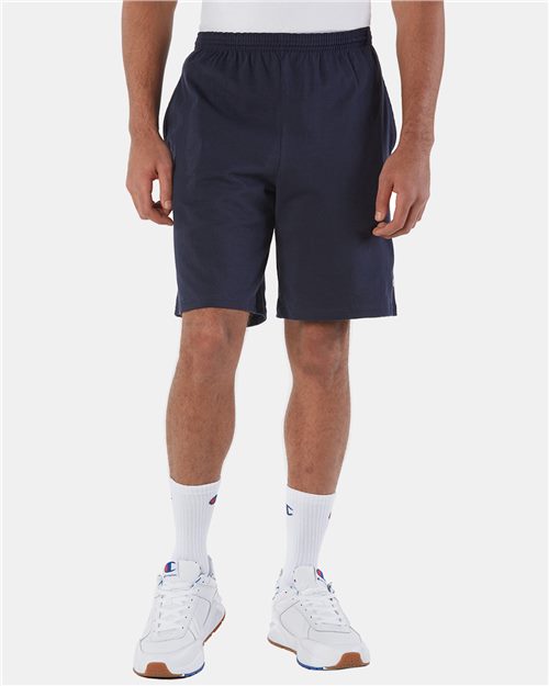 Champion. Cotton Jersey 9" Shorts with Pockets. 8180