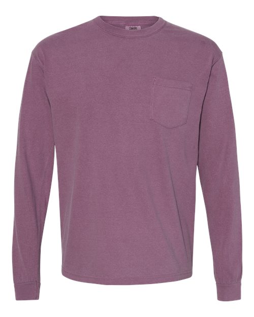 Comfort Colors. Unisex Garment-Dyed Heavyweight Long Sleeve Pocket T-Shirt. 4410