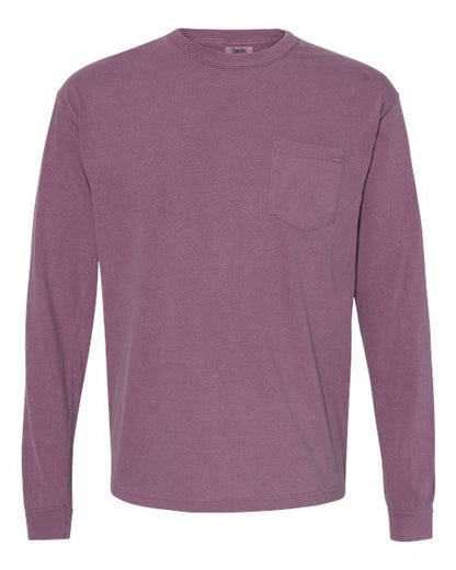 Comfort Colors. Unisex Garment-Dyed Heavyweight Long Sleeve Pocket T-Shirt. 4410