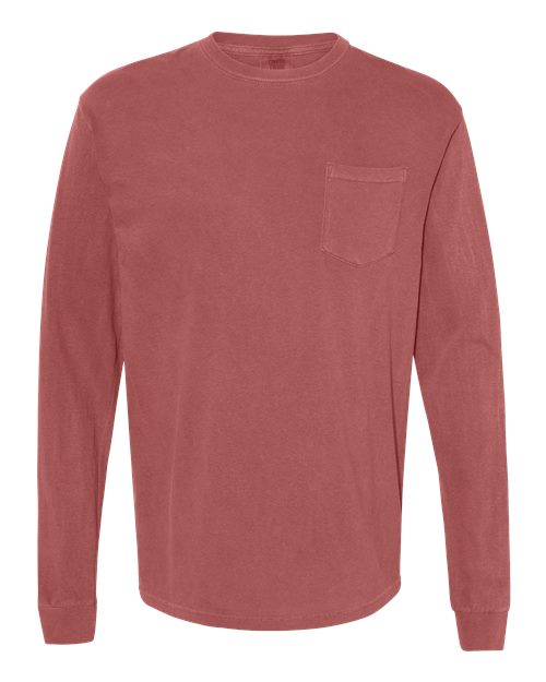 Comfort Colors. Unisex Garment-Dyed Heavyweight Long Sleeve Pocket T-Shirt. 4410