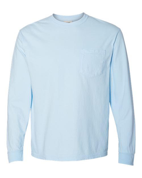 Comfort Colors. Unisex Garment-Dyed Heavyweight Long Sleeve Pocket T-Shirt. 4410