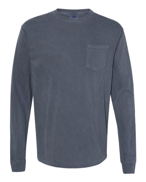 Comfort Colors. Unisex Garment-Dyed Heavyweight Long Sleeve Pocket T-Shirt. 4410