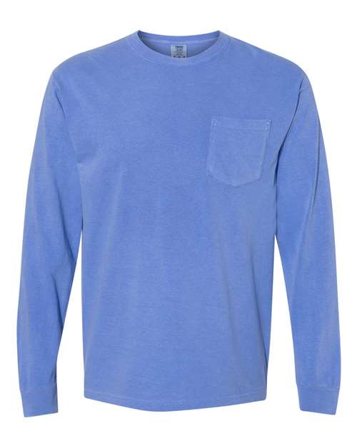 Comfort Colors. Unisex Garment-Dyed Heavyweight Long Sleeve Pocket T-Shirt. 4410