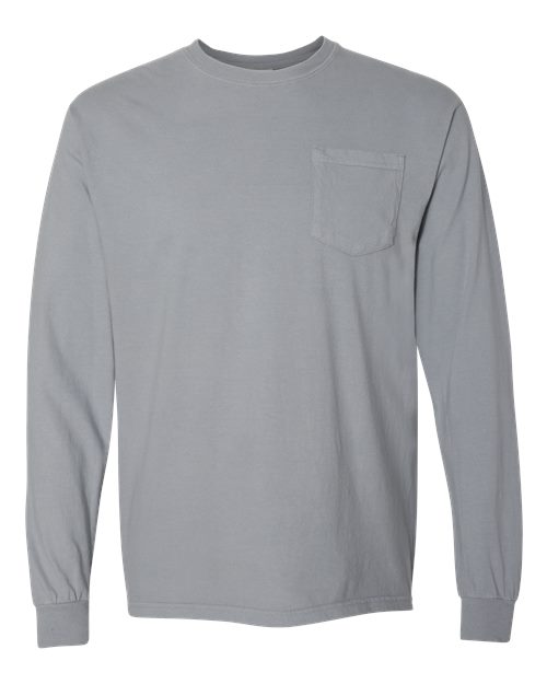Comfort Colors. Unisex Garment-Dyed Heavyweight Long Sleeve Pocket T-Shirt. 4410