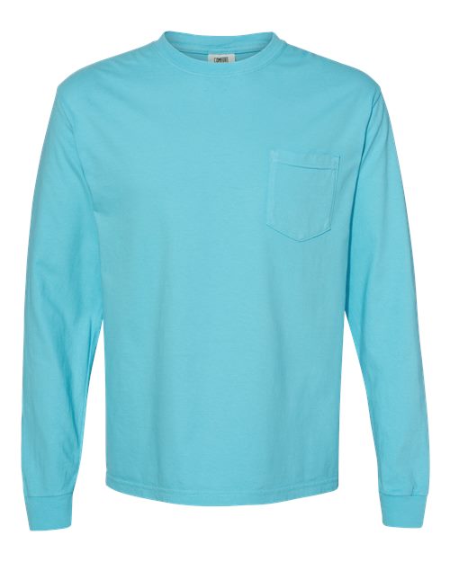 Comfort Colors. Unisex Garment-Dyed Heavyweight Long Sleeve Pocket T-Shirt. 4410