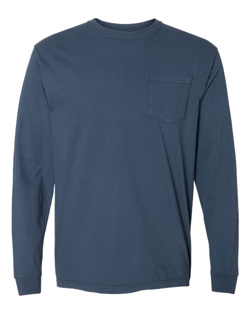 Comfort Colors. Unisex Garment-Dyed Heavyweight Long Sleeve Pocket T-Shirt. 4410