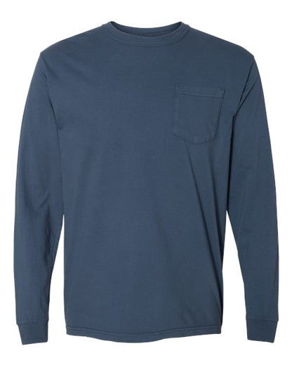 Comfort Colors. Unisex Garment-Dyed Heavyweight Long Sleeve Pocket T-Shirt. 4410
