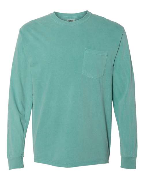 Comfort Colors. Unisex Garment-Dyed Heavyweight Long Sleeve Pocket T-Shirt. 4410