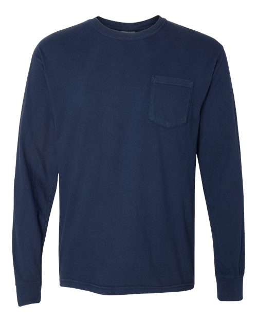 Comfort Colors. Unisex Garment-Dyed Heavyweight Long Sleeve Pocket T-Shirt. 4410